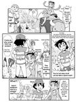  comic gouguru lilie_(pokemon) mamane_(pokemon) mao_(pokemon) monochrome pokemon satoshi_(pokemon) translated 