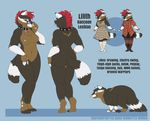  anthro collar eyewear female female/female feral glasses glasswalker lilith_(glasswalker) mammal model_sheet mohawk nipples raccoon spiked_collar spikes 