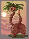  alolan_exeggutor ambiguous_fluids anus blush butt clitoris female inviting looking_at_viewer nintendo pok&eacute;mon presenting presenting_hindquarters pussy pussy_juice roly sweat tongue video_games 