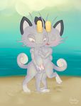  after_orgasm alolan_meowth alternate_version_available animal_genitalia balls beach cum cum_on_partner cum_on_paw cum_on_self cute_fangs duo erection eyes_closed feline front_view grinding heddy looking_down male male/male mammal nude outside penis seaside sheath signature standing tapering_penis 