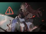  1boy 1girl a821 angry bangs blood blood_on_face blood_on_wall bloody_clothes bodysuit bracer breasts broken_mask brown_eyes brown_hair covered_mouth d.va_(overwatch) dying face_mask facepaint facial_mark from_side gloves headphones hug injury jacket letterboxed long_hair long_sleeves mask medium_breasts open_mouth overwatch pauldrons pilot_suit profile purple_bodysuit ribbed_bodysuit short_hair shoulder_pads sitting skin_tight soldier:_76_(overwatch) tears teeth tongue upper_body visor whisker_markings white_gloves white_hair 