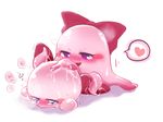  &lt;3 alien ambiguous_gender blush cephalopod chuchu_(kirby) crying cum cute duo feral kirby kirby_(series) marine messy mmtora nintendo octopus open_mouth ribbons sex simple_background smile tears tentacles video_games waddling_head white_background 