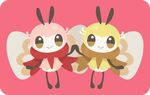  antennae brown_scarf bug closed_mouth gen_7_pokemon insect insect_wings looking_at_viewer no_humans pokemon pokemon_(creature) red_scarf ribombee rizu_(rizunm) scarf shiny_pokemon smile sparkling_eyes wings 
