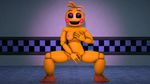  2016 3d_(artwork) animatronic anthro avian bird breast_grab breasts chicken crouching digital_media_(artwork) female fingering five_nights_at_freddy&#039;s five_nights_at_freddy&#039;s_2 hand_on_breast hi_res looking_at_viewer machine masturbation nipples nude robot smile solo source_filmmaker toy_chica_(fnaf) vaginal vaginal_fingering video_games xboxking37 