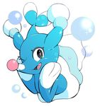  blue_body brionne bubble cute fangs inaro_0323 looking_at_viewer mammal marine nintendo one_eye_closed pinniped pok&eacute;mon seal smile solo sparkling video_games wink 