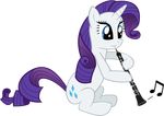  blue_eyes cutie_mark equine female feral friendship_is_magic fur hair horn horse mammal musical_instrument my_little_pony oboe playing_music pony purple_hair rarity_(mlp) solo supermatt314_(artist) unicorn 