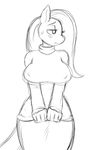  animated anthro big_breasts blush breasts clothed clothing clothing_lift english_text equine eyelashes eyes_closed female fluttershy_(mlp) friendship_is_magic horse mammal my_little_pony nipple_bulge pony sketch solo sssonic2 sweat sweater text tongue tongue_out 