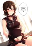  blush commentary_request final_fantasy final_fantasy_xv go-it iris_amicitia looking_at_viewer pregnant short_hair smile solo thai translated 