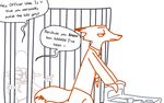  annoyed anthro book canine caprine chest_tuft clothed clothing dawn_bellwether disney duo eyewear female fox glasses jail_cell male mammal necktie nick_wilde partially_clothed prison seductive sheep the_weaver topless tuft zootopia 