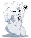  &lt;3 alien belly big_thighs black_eyes black_nails colored_nails female horn humanoid looking_at_viewer navel not_furry null_(sssonic2) solo speech_bubble sssonic2 thick_thighs tongue tongue_out wide_hips 