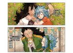  1boy 1girl comic fairy_tail nature plant rusky uniform upper_body 