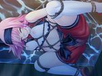  1girl black_lilith bondage breasts female forced game_cg hotarubi_(misao) misao_~injoku_ninpouden~ nipples nobushito_kuro pink_hair rope see-through water 