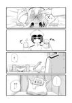  bed blood blush breasts comic greyscale hospital_bed kantai_collection little_boy_admiral_(kantai_collection) military military_uniform monochrome musashi_(kantai_collection) nosebleed pointy_hair pororokka_(macareo) short_hair thumbs_up translated uniform 