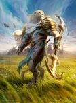  ajani_goldmane anna_stienbauer_(artist) anthro armor leonin magic_the_gathering male planeswalker weapon 