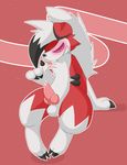  form knot lycanroc maxi_meow moon night nintendo penis pok&eacute;mon precum solo sun video_games 