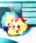  &lt;3 alex_(jewelpet) anus balls blue_fur blush bow_tie brown_eyes brown_fur brownie_(jewelpet) butt cat deep_throat desk drawer feline fellatio fur hedgehog interspecies japanese_text jewelpet jewelry male male/male mammal necklace oral red_eyes saliva sex spread_legs spreading sweat text translation_request yellow_fur ゆーり 