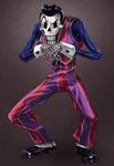  animated_skeleton bone clothing cosplay crossover fluffyslipper footwear hair lazytown male not_furry papyrus_(undertale) parody robbie_rotten shoes skeleton smile smirk undead undertale video_games 