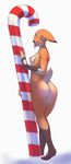  anthro bald breasts butt candy candy_cane cervine deer eyes_closed female food mammal nipples nude saliva saliva_string sketch small_breasts solo standing thick_thighs tongue tongue_out woadedfox 