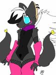  &lt;3 alex black_fur blush clothing cuntboy feathers fur intersex mostly_nude pussy smile thekatdragon49 unknown_(disambiguation) wings 