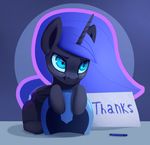  animated blue_eyes english_text equine feathered_wings feathers female feral friendship_is_magic horn low_res mammal my_little_pony no_sound princess_luna_(mlp) rodrigues404 smile solo text winged_unicorn wings 