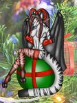  anthro big_breasts breasts canine claws clothing digital_media_(artwork) dragon dragonmanmike feline female fur hair holidays hybrid invalid_tag legwear lingerie long_hair looking_at_viewer mammal micro nipples nude red_eyes shadowgoddess shiny solo stockings underwear wings 