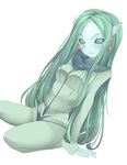  alien blue_skin bodysuit bonkiru green_eyes green_hair long_hair miime uchuu_kaizoku_captain_harlock 