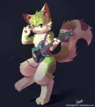  &lt;3 blush cat claws feline fursuiter guitar hi_res male mammal music musical_instrument paws senz smile standing 