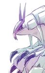  black_sclera bug claws gen_7_pokemon golisopod highres mana_(tsurubeji) multiple_arms pokemon profile sketch solo 