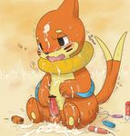  &lt;3 2_tails balls blush buizel censor_bar censored crying cum cum_on_face cum_on_hand feral fur japanese_text koriko male mammal messy multi_tail nintendo open_mouth orange_fur penis pok&eacute;mon saliva sex_toy simple_background solo sweat tapering_penis tears text vibrator video_games 