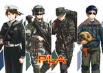  assault_rifle august1st backpack bag black_hair brown_eyes brown_hair bullpup camouflage camouflage_hat camouflage_pants china chinese clenched_hand column_lineup fingerless_gloves gloves goggles goggles_on_headwear gun hallelujah_zeng helmet holster knee_pads male_focus military multiple_boys original pants people's_liberation_army people's_liberation_army_air_force people's_liberation_army_navy qbz-95 rifle sailor smile sniper_rifle star sunglasses translation_request trigger_discipline weapon 