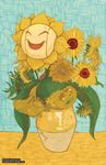  2014 eyes_closed feral flora_fauna flower front_view missypena nintendo nude plant pok&eacute;mon smile solo sunflora sunflower vase video_games 