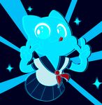  anthro blue_eyes blue_fur cartoon_network cat clothed clothing feline female fur gaturo loli looking_at_viewer mammal mature_female mother nicole_watterson parent peace_sign_(disambiguation) sailor_uniform skirt solo sparkles the_amazing_world_of_gumball tongue tongue_out whiskers young 