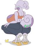  2016 anthro big_breasts big_butt breasts butt clothed clothing digital_media_(artwork) dragon feet female foot_fetish foot_focus goodra green_eyes huge_breasts huge_butt humanoid_feet nintendo open_mouth pok&eacute;mon simple_background smile soles solo thick_thighs toes video_games wide_hips zp92 