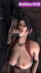  1boy 1girl 3d black_hair breasts cum cum_in_mouth fellatio glasses hand_on_head large_breasts momiji_(ninja_gaiden) ninja ninja_gaiden penis ryu_hayabusa yellow_eyes 