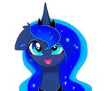  2016 alpha_channel blue_eyes blue_fur blue_hair crown equine female friendship_is_magic fur hair horn jewelry looking_at_viewer lunacordlover mammal my_little_pony necklace open_mouth portrait princess_luna_(mlp) simple_background smile solo transparent_background unicorn 