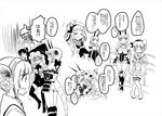  blush breasts check_translation cleavage comic covering_face daijoubu?_oppai_momu? flower genderswap genderswap_(mtf) greyscale hair_flower hair_ornament hairband hat horns kouji_(kari) la_pucelle_(mahoiku) large_breasts long_hair magical_girl mahou_shoujo_ikusei_keikaku mahou_shoujo_ikusei_keikaku_unmarked monochrome ripple_(mahoiku) seiza short_hair side_ponytail sitting snow_white_(mahoiku) tail top_speed translation_request trembling witch_hat 