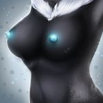 ambiguous_species anthro areola breasts female fur nightart nipples nude simple_background solo 