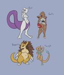  alorix breasts female hitmonchan hitmontop legendary_pok&eacute;mon mewtwo nintendo pok&eacute;mon sandslash video_games 