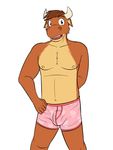  anthro bovine boxers_(clothing) bulge cattle clothing fuze male mammal pose solo underwear 