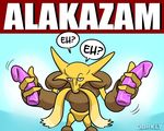  alakazam dialogue dildo dorkly facial_hair mustache nintendo pok&eacute;mon raised_eyebrow sex_toy smile smirk telekinesis video_games 