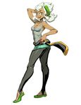  burnet_(pokemon) dark_skin genzoman green_eyes pokemon pokemon_(game) pokemon_sm short_hair tagme white_hair 