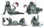  anthro big_breasts black_fur bow breasts english_test female fullmetalmentalist fur looking_at_viewer male mammal monster nude penis pussy ribbons scp-1471 scp_foundation skull tongue 