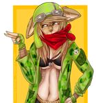  anthro aviator_cap bra canine clothed clothing eyewear female goggles mammal pocketcookie simple_background solo underwear 
