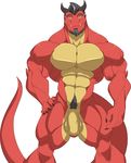  abs anthro balls beard biceps claws dragon facial_hair flaccid green_eyes horn invalid_tag kartos looking_at_viewer male muscular muscular_male navel nude pecs penis pubes scalie smile vein 