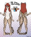  anthro featureless_crotch feline female looking_at_viewer mammal model_sheet nasusbot nude solo waitress_(artist) 