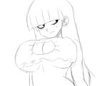  1girl bra breasts cat_keyhole_bra drawfag female hime_cut large_breasts maggie_(the_loud_house) monochrome simple_background sketch solo the_loud_house underwear upper_body white_background 