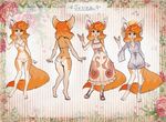  anthro clothed clothing feline female kardie looking_at_viewer mammal model_sheet open_mouth smile solo standing 