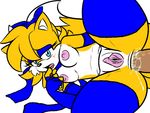  anal breasts canine cleavage clothed clothing collar copyright crossgender cum edit fan_character female fox leash mammal melissa_&quot;tailsko&quot;_prower miles_prower ms_paint saltcore sex sonic_(series) 