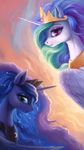  blue_eyes blue_hair bra1neater duo equine eyelashes feathered_wings feathers friendship_is_magic fur hair horn mammal multicolored_hair my_little_pony pink_eyes princess_celestia_(mlp) princess_luna_(mlp) sibling sisters smile white_feathers white_fur winged_unicorn wings 
