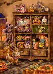  ;) antennae basket black_eyes blue_bow bow bowtie broom cabinet candy cape caterpie cheek-to-cheek clipboard closed_mouth curtains dedenne eevee english espeon fangs food gen_1_pokemon gen_2_pokemon gen_3_pokemon gen_4_pokemon gen_5_pokemon gen_6_pokemon gen_7_pokemon gourgeist grin halloween halloween_costume happy_halloween hat holding illumise indoors jack-o'-lantern joltik litwick lollipop looking_at_another lying matsuri_(matsuike) mimikyu mismagius no_humans noibat on_stomach one_eye_closed peeking_out phantump pikachu pokemon pokemon_(creature) pumpkaboo pumpkin red_bow red_neckwear red_sclera smile standing striped striped_bow swirl_lollipop top_hat umbreon volbeat window witch_hat wooden_floor wrapped_candy yawning yellow_sclera 